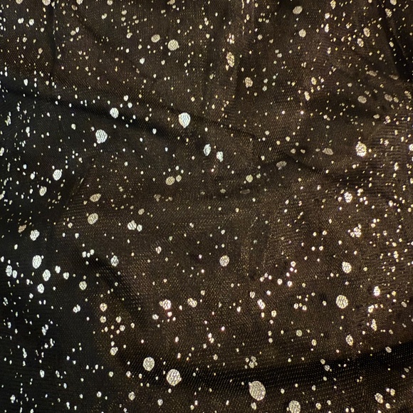 Women’s Shiny Mesh Lantern Sleeve Dress - Picture 13 of 13